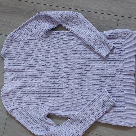 CROFT & BARROW Woman Longsleeve Lavender V-Neck Pullover Sweater Size Small - Picture 6 of 12